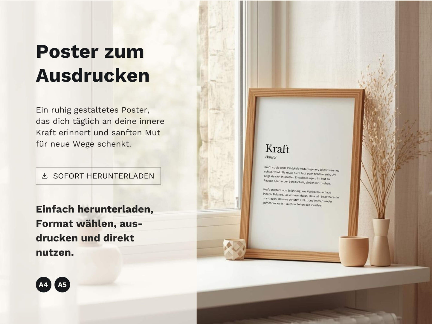 Poster „Kraft“ zum Ausdrucken