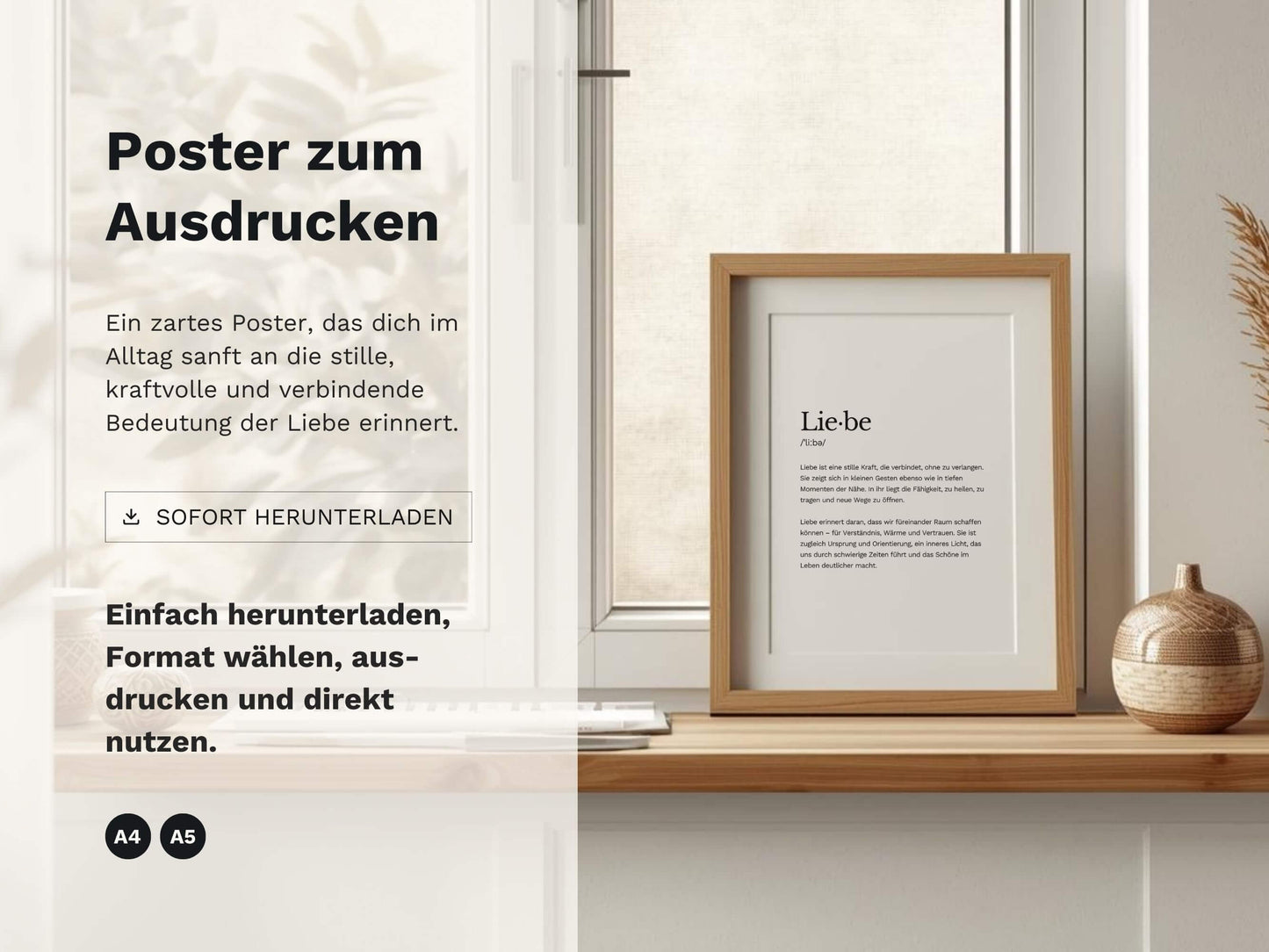 Poster „Liebe“ zum Ausdrucken
