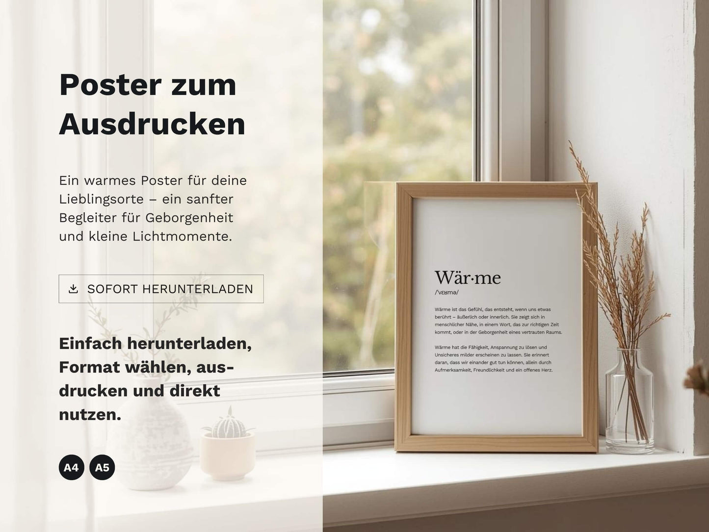 Poster „Wärme“ zum Ausdrucken