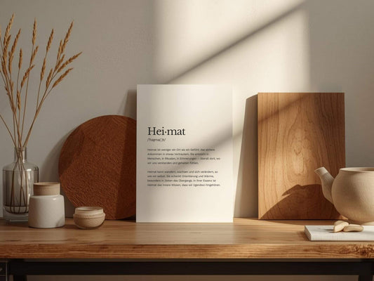 Karte „Heimat“ zum Ausdrucken | Postkarte & Faltkarte