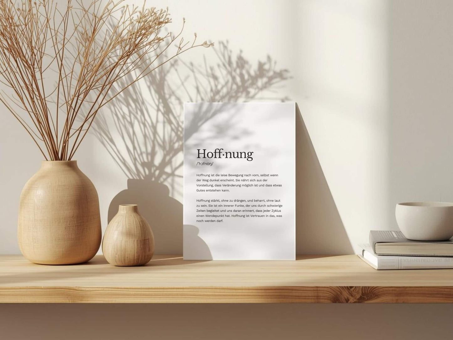 Karte „Hoffnung“ zum Ausdrucken | Postkarte & Faltkarte