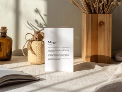 Karte „Magie“ zum Ausdrucken | Postkarte & Faltkarte