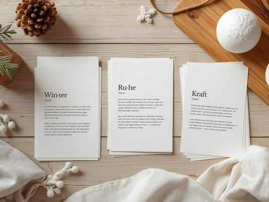 Karten-Set „Wintersehnsucht“ | 16 Postkarten & Faltkarten zum Ausdrucken