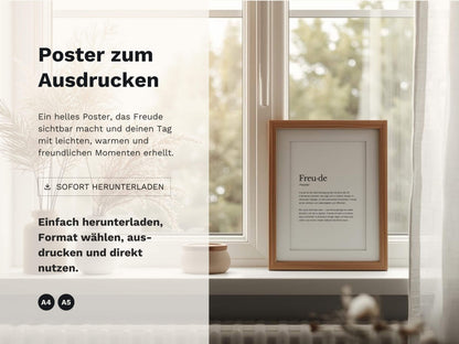 Poster „Freude“ zum Ausdrucken