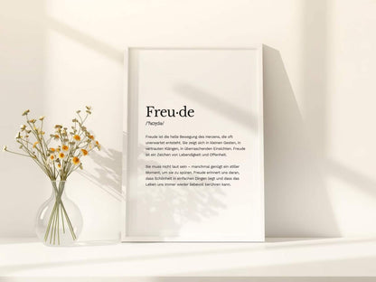 Poster „Freude“ zum Ausdrucken