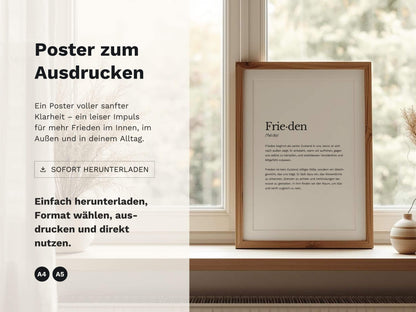 Poster „Frieden“ zum Ausdrucken
