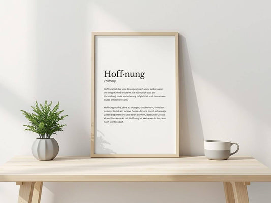 Poster „Hoffnung“ zum Ausdrucken