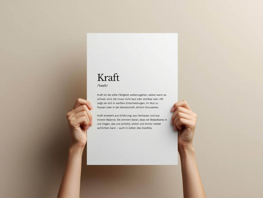 Poster „Kraft“ zum Ausdrucken