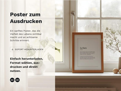 Poster „Leben“ zum Ausdrucken