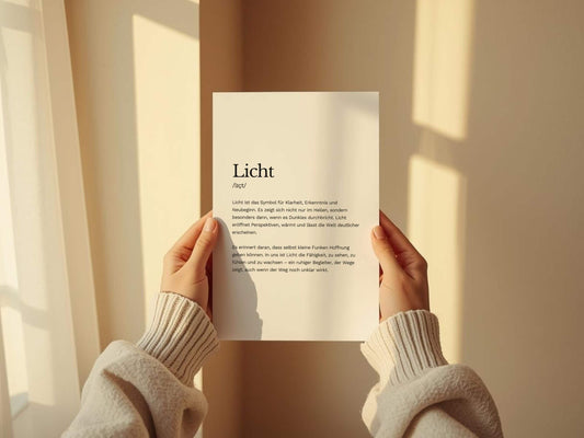 Poster „Licht“ zum Ausdrucken