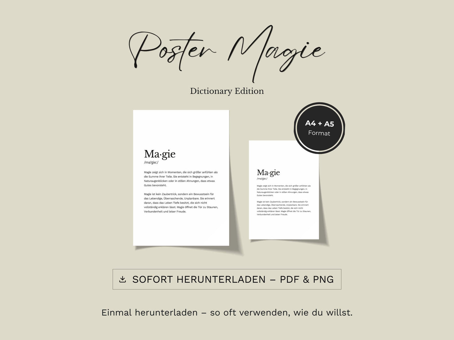 Poster „Magie“ zum Ausdrucken