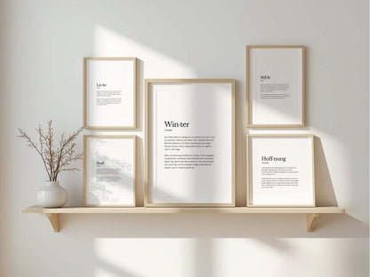 Poster-Set „Wintersehnsucht“ | 16 Poster zum Ausdrucken