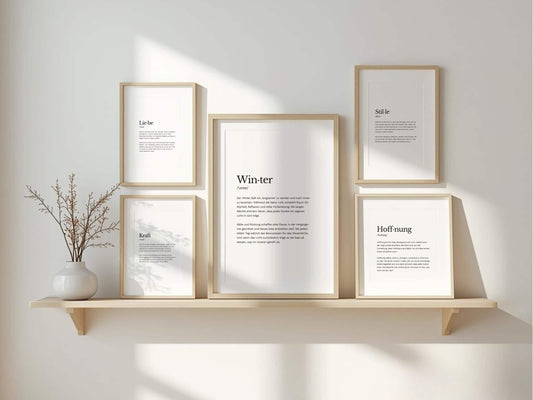 Poster-Set „Wintersehnsucht“ | 16 Poster zum Ausdrucken