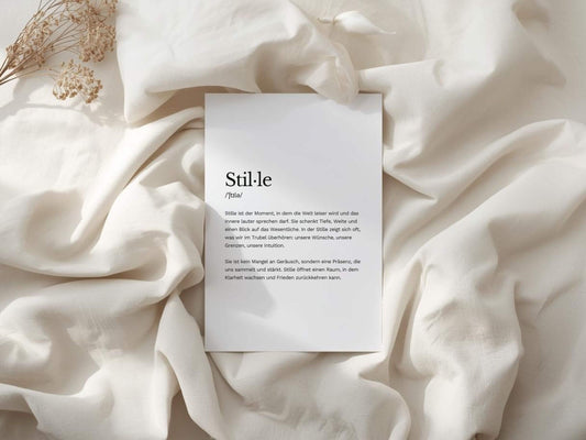 Poster „Stille“ zum Ausdrucken
