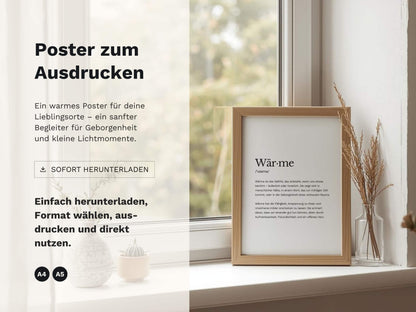 Poster „Wärme“ zum Ausdrucken