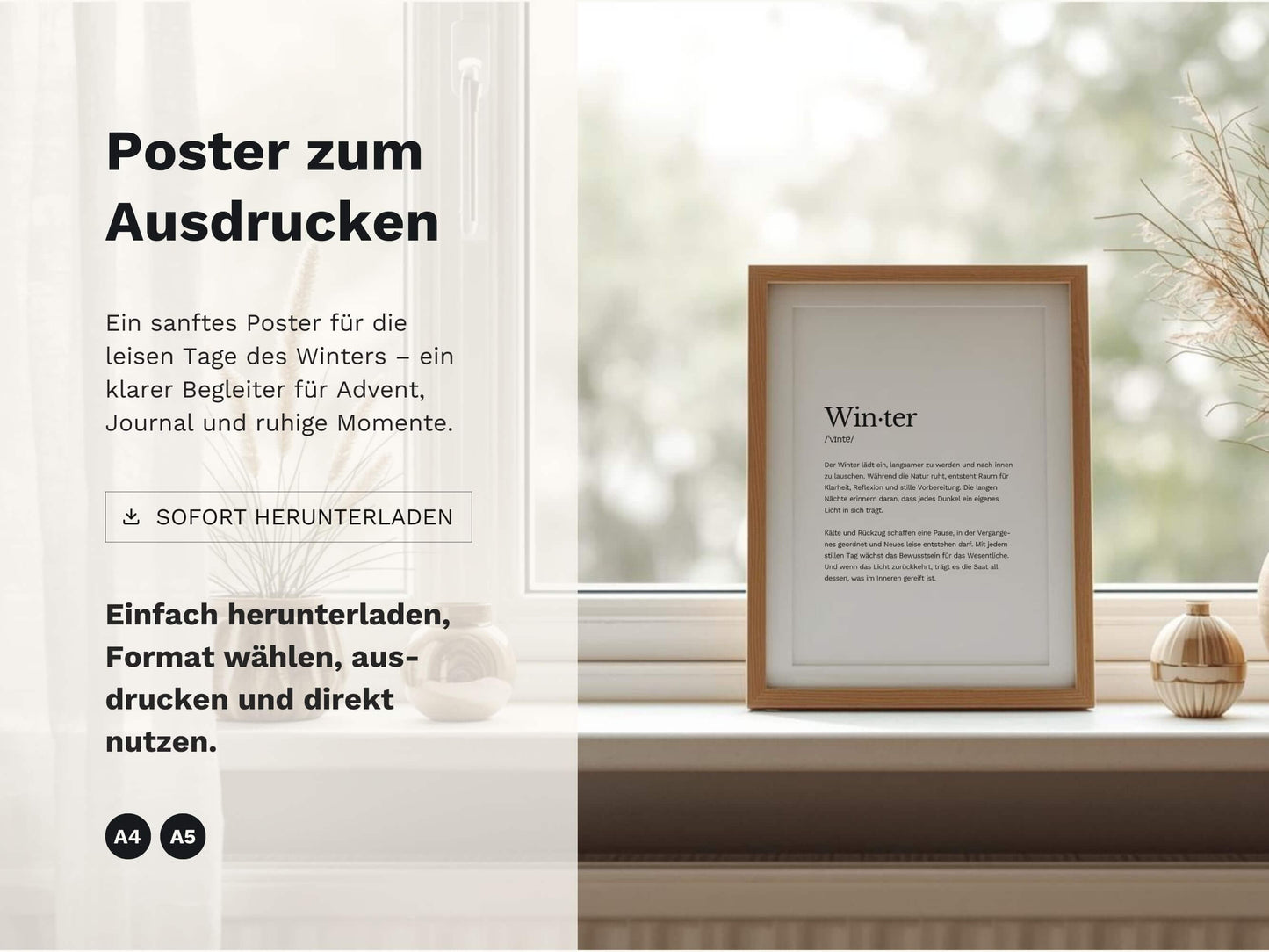 Poster „Winter“ zum Ausdrucken