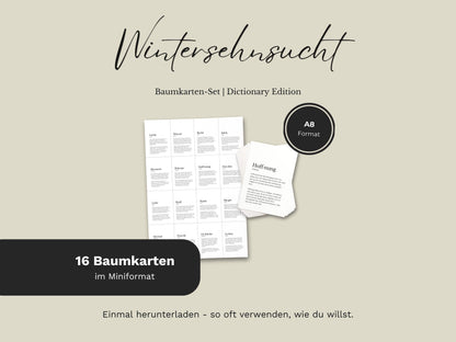 Baumkarten-Set „Wintersehnsucht“ | 16 Motive