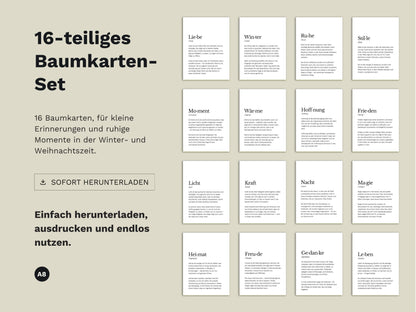 Baumkarten-Set „Wintersehnsucht“ | 16 Motive